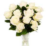 11 белых роз в букете