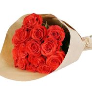 15 коралових троянд в букеті