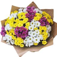 25 хризантем в бумаге