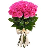 25 рожевих імпортних троянд