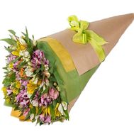 Букет альстромерий в оригинальной упаковке