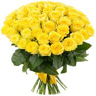 Солнечный букет желтых роз