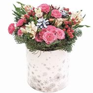 Коробка квітів на Новий рік