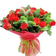 Новорічний букет із троянд