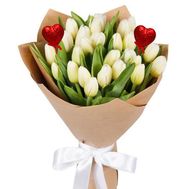 A bouquet of white tulips for your beloved