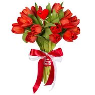 Red tulips for Valentine's Day