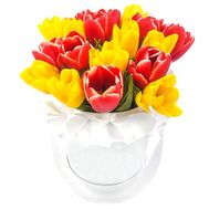 A small box of tulips