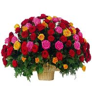 Большая корзина роз