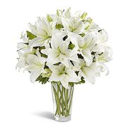 Букет белоснежных лилий