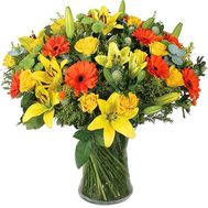 Букет из лилий и гербер