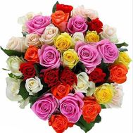 Букет из разноцветных роз