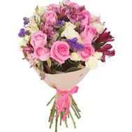 Букет из роз и альстромерий