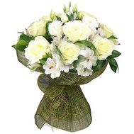 Букет из роз и альстромерий