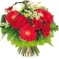 Букет із троянд і гербер