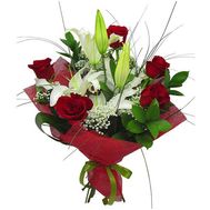 Букет із троянд і лілій