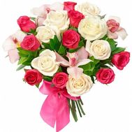 Букет из роз и орхидей