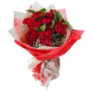 Букет червоних гвоздик