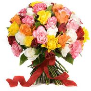 Букет разноцветных роз