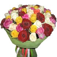 Букет разноцветных роз
