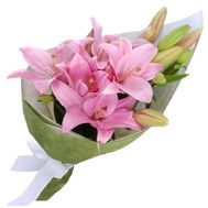Букет розовых лилий