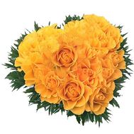 Букет в форме сердца