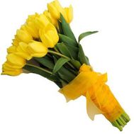 Bouquet of yellow tulips