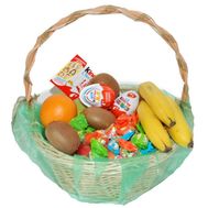 Конфетно-фруктовая корзина