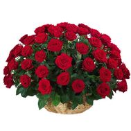 Basket of red roses