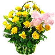 Yellow Rose Basket