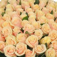 Кремовые розы поштучно