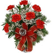 Новорічний Букет із гвоздик