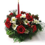 Новорічна композиція зі свічок