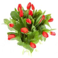 Bright bouquet of tulips