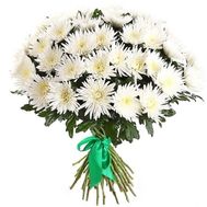 Большой букет из одиночных хризантем