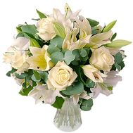 Букет із троянд і лілій