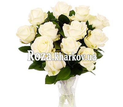 11 белых роз в букете