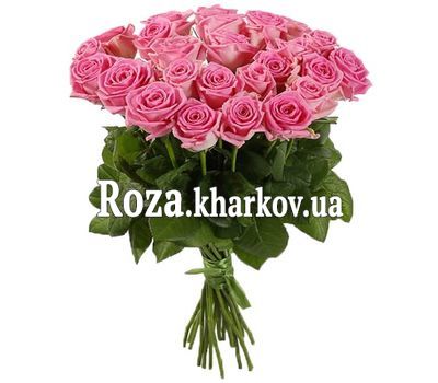 25 розовых роз в букете