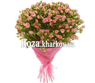 Букет із рожевих кущових троянд Букет із рожевих кущових троянд