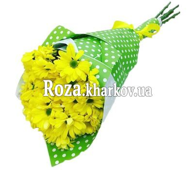 Мини букет из хризантем