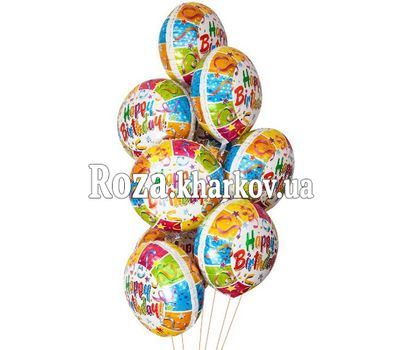 Облако фольгированных шаров на День Рождение