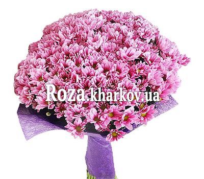 Притягательный букет из розовых хризантем