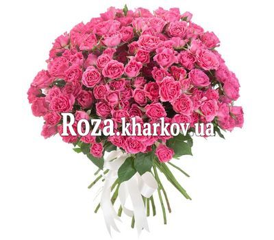 Розовые мелкоцветные розы