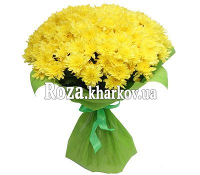 Желтые хризантемы в букете