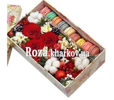 Box with macaroons for the New Year Box with macaroons for the New Year