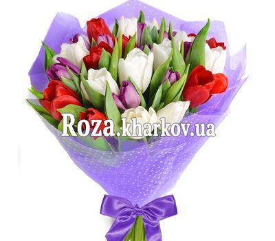 A magnificent bouquet of tulips