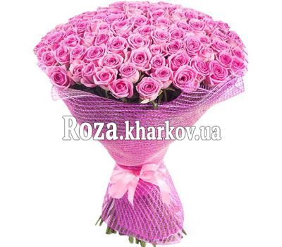 Большой букет из розовых роз