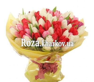 Большой букет тюльпанов