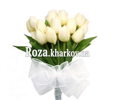 Букет белых тюльпанов