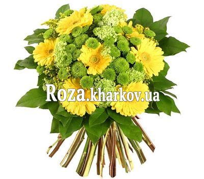 Букет гербер и хризантем