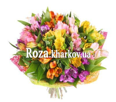 Букет из 17 альстромерий